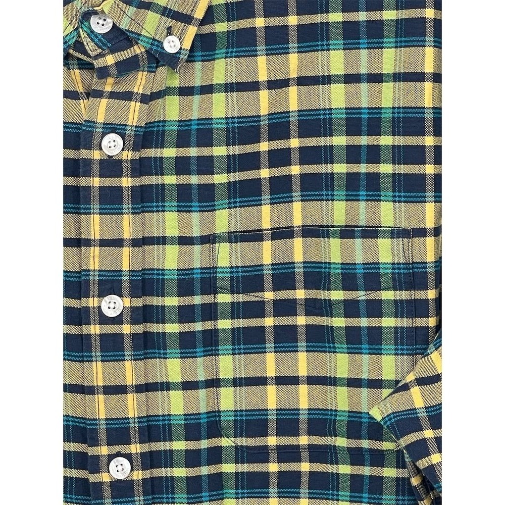 LL Bean Signature Men's Plaid Button-Down Shirt Size‎ L Yellow Multicolor - Picture 5 of 10
